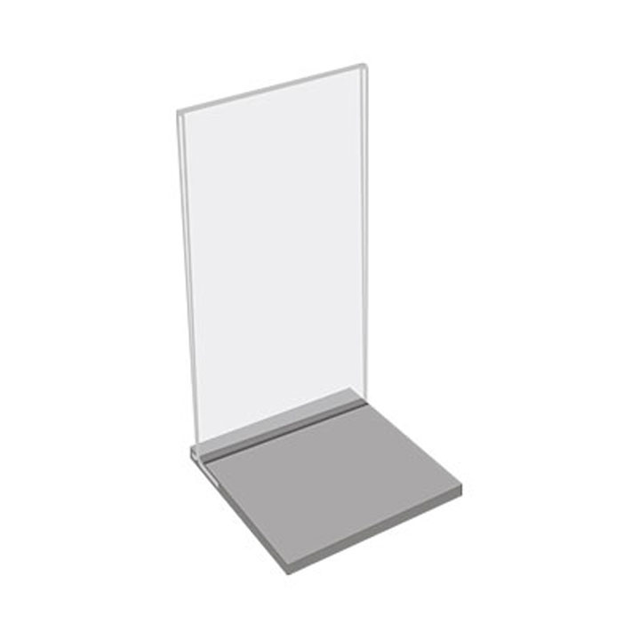 Tarjeta de menú de plexiglás con fondo