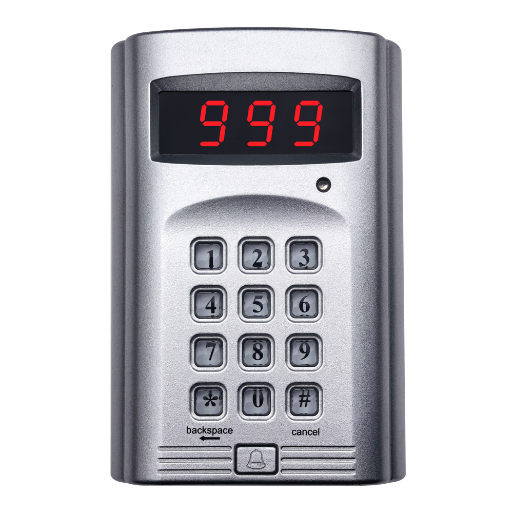 Botón de llamada inalámbrico con teclado de 999 canales